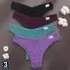 3PCS/Set Panties Women Cotton Lingerie Female Thongs Sexy Underwear Low-Rise Underpant Bikini Brazilian Briefs
