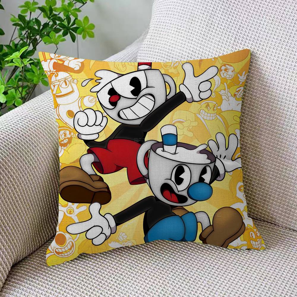 Cartoon C-Cupheads Classic Pillow Anime Pillow Sofa Bed Head Pillow Cover Cushion Cover 45X45 Cm Fashion