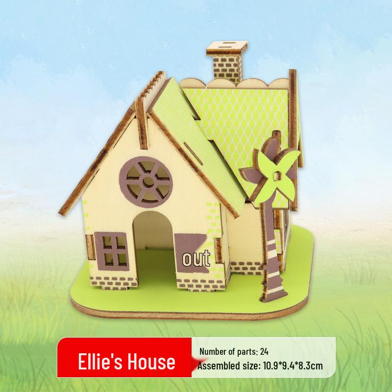 3D Деревянный Пазл Колесо Обозрения - Развивающий DIY Подарок для Детей