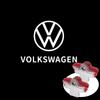 For Volkswagen VW Lavida Touran Caddy Beetle Golf Bora 2PCS Led Car Door Welcome Lamp Wireless Laser Projector Logo Night Light ck1