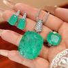 Jewelry Set Earrings Necklace Ring Paraiba Style High Sense Women'S Batch