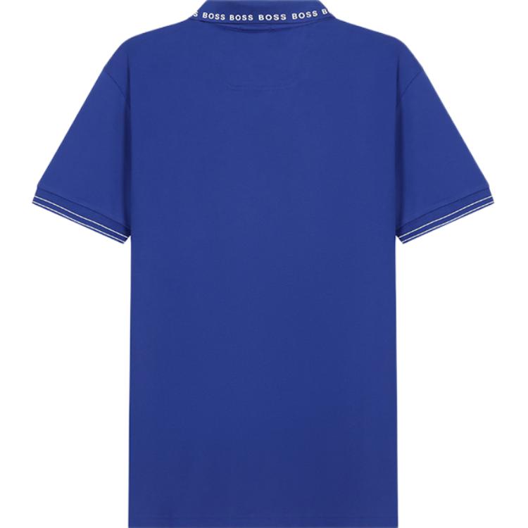 HUGO BOSS Letter Print Short Sleeved Polo Shirt Men's Blue 50452509-428
