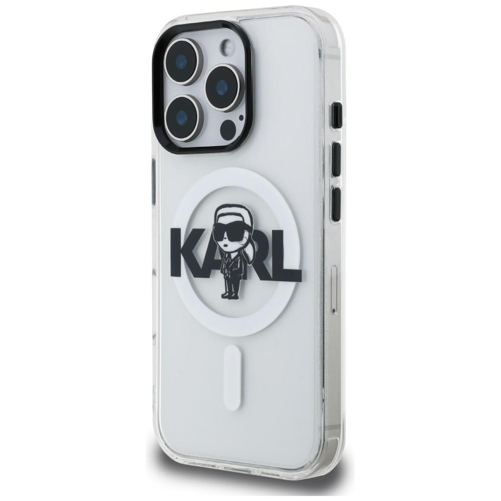 Karl Lagerfeld IML Karl Sketch Logo MagSafe Case for iPhone 16 Pro Max Clear