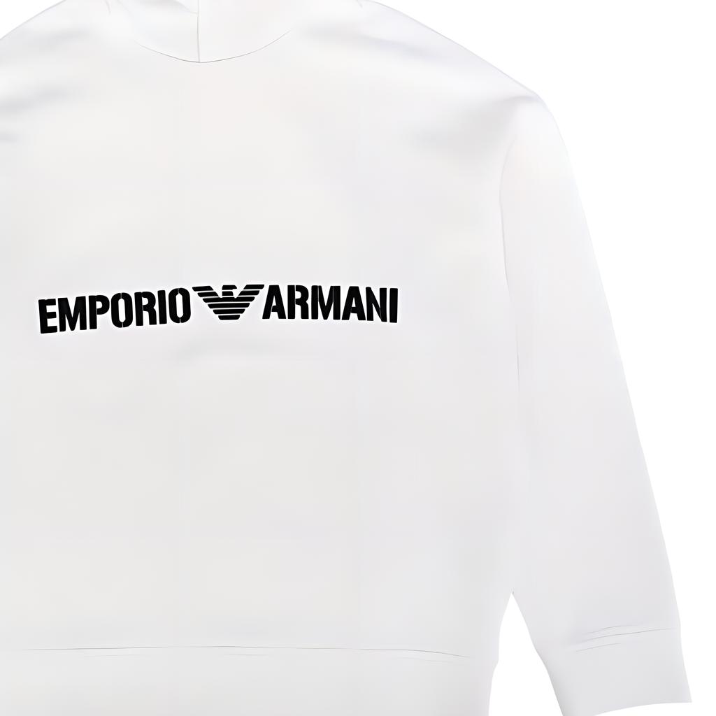 Emporio Armani Свитшот с капюшоном и длинным рукавом с принтом букв SS23 Мужской свитшот Бежевый 6L1ML9-1JWPZ-01E1