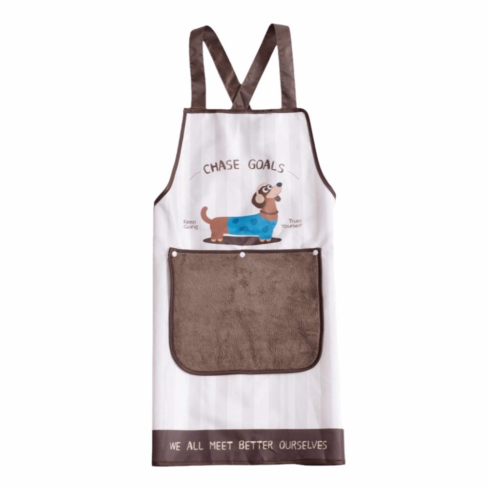 Cartoon Chef Cooking Apron Detachable Hand Wipe Catering Work Clothes Professional Chef