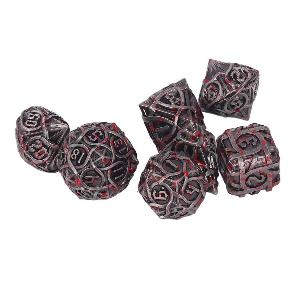 Набор металлических игральных костей Blood Stains Heavy Duty Keep Balance Набор многогранных игральных костей из цинкового сплава для настольных игр
