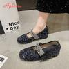 Aphixta 3CM Height Increasing Women Loafers Bling Crystal Cloth Flats Woman Casual Shoes Colorful Loafers Zapatos De Mujer