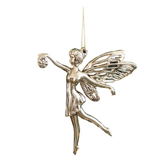 Рождественские украшения Пластиковые блестящие золотые Снежинка/Олень/Ангел Подвесные украшения для рождественской елки