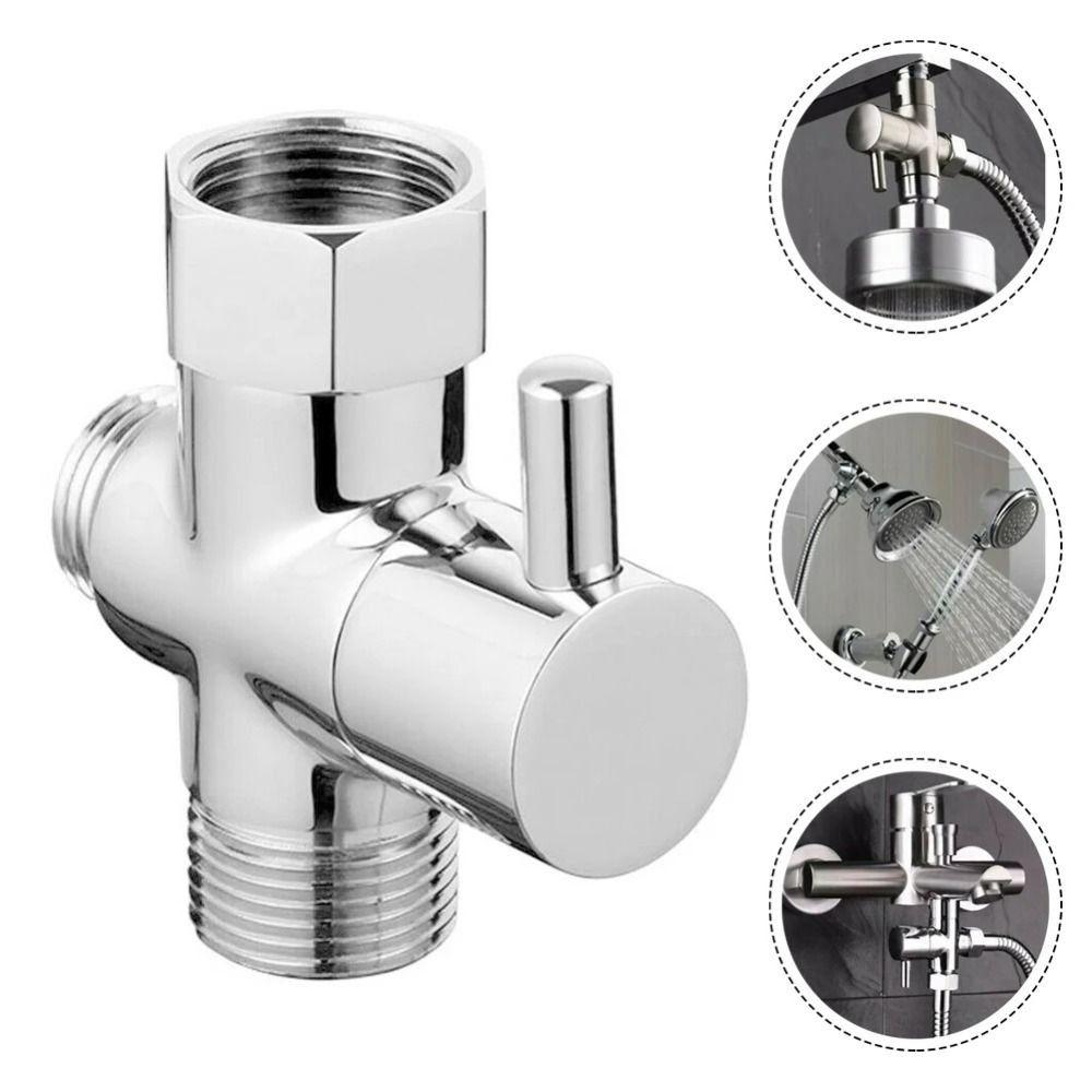 T-Adapter 3 Way Switch Faucet Valve Three Function Shower Tap Connector  Bathroom Accessories
