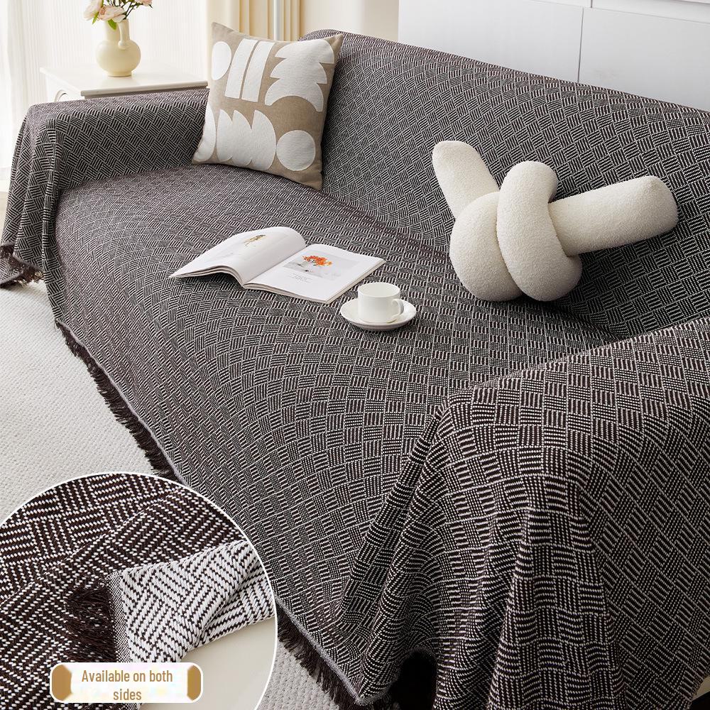 Double-Sided Cotton Yarn Blanket Sofa Cover