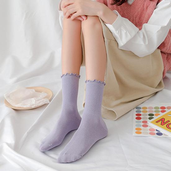 Женские зимние носки, шикарные гофрированные термодышащие носки