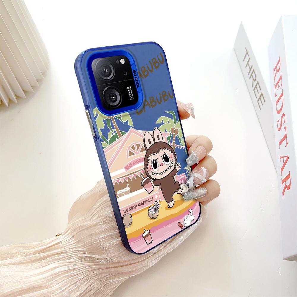 Окрашенный узор, цветной серебристый, двухсторонний, жесткий, противоударный чехол для телефона Xiaomi Redmi Poco