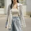 Women's Korean Retro Plaid Early Spring Jacket - Versatile, Sun Protection, Plus Size, Fresh Style