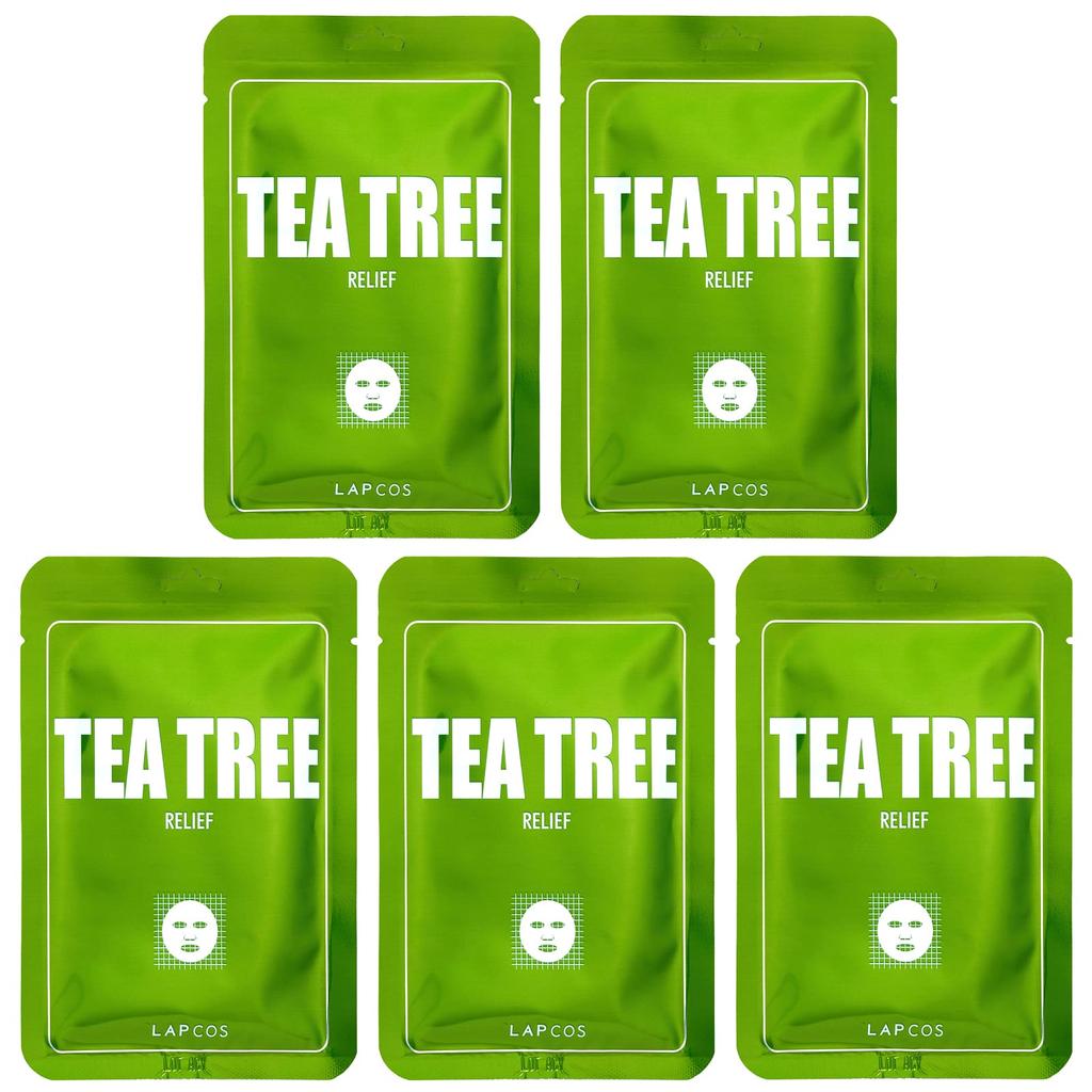 Tea Tree Relief Beauty Sheet Mask Set, 5 Sheets, 25Ml (0.84Fl Oz) Each