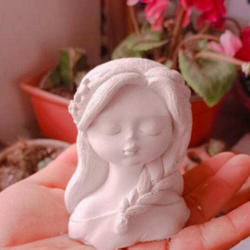 Силиконовая форма для милых девочек, форма для цветка для девочек, форма для цветка для девочек, смоляная форма для домашнего декора, бетонная форма