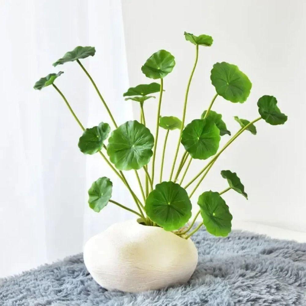 Floral Artificial Faux Plants Decorative Fake Lotus Leaves Living Room Ornaments