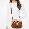 Michael Kors Lita Дорожная Сумка на Цепочке с Клапаном Золотая Пряжка Кожаная Сумка Через Плечо Средняя Женские сумки Коричневый 35T0GXPL2O-230