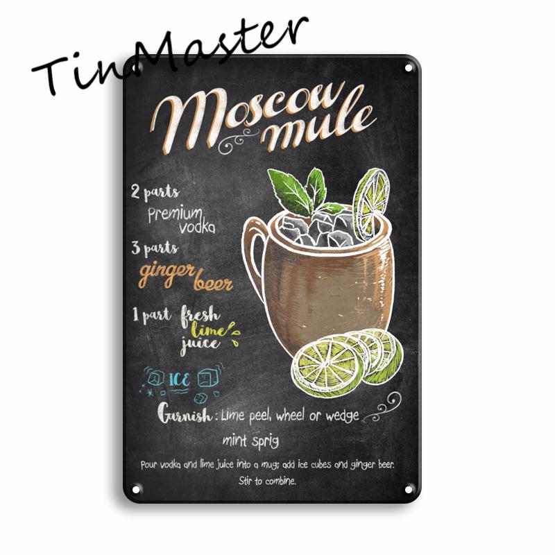 Martini Mojito Cocktail Poster Metal Tin Sign Vintage Restaurant Kitchen Irish Pub Bar Man Cave Decoration Art Wall Stickers