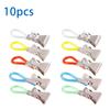 10 шт. в упаковке, портативные прищепки для одежды, металлические красочные зажимы для чайных полотенец для стирки, подвесной зажим