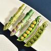 Simulated Pea Asparagus Hairpin Female Funny Creative Side Clip Niche Fun Vegetable Styling Hairpin