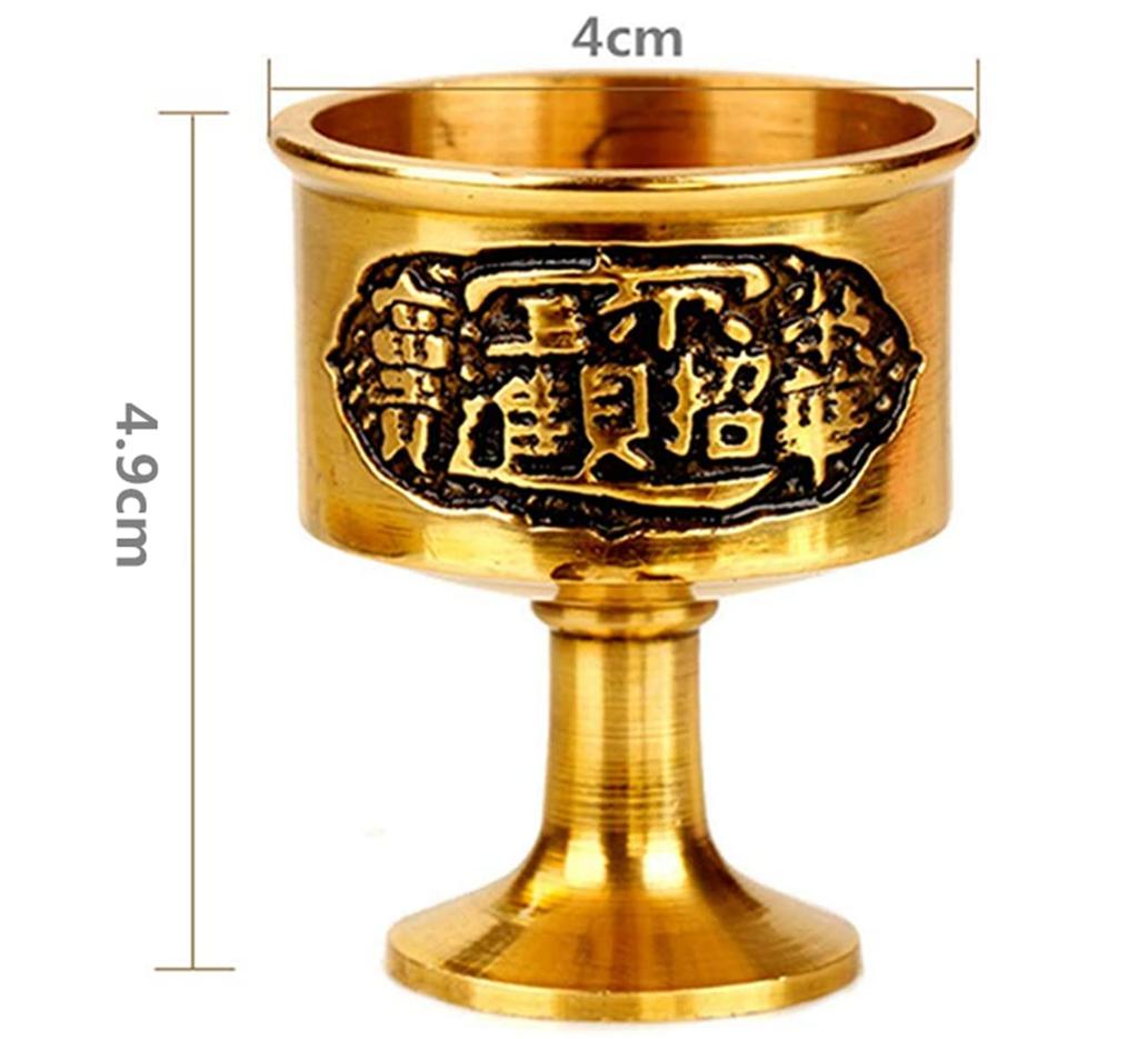 Feng Shui Copper Water Water Good Luck Dragon Water Prayer for Good Luck of Goods, Cup, Cup, Goods, Figurine, Interior, Cup, (Set 5)