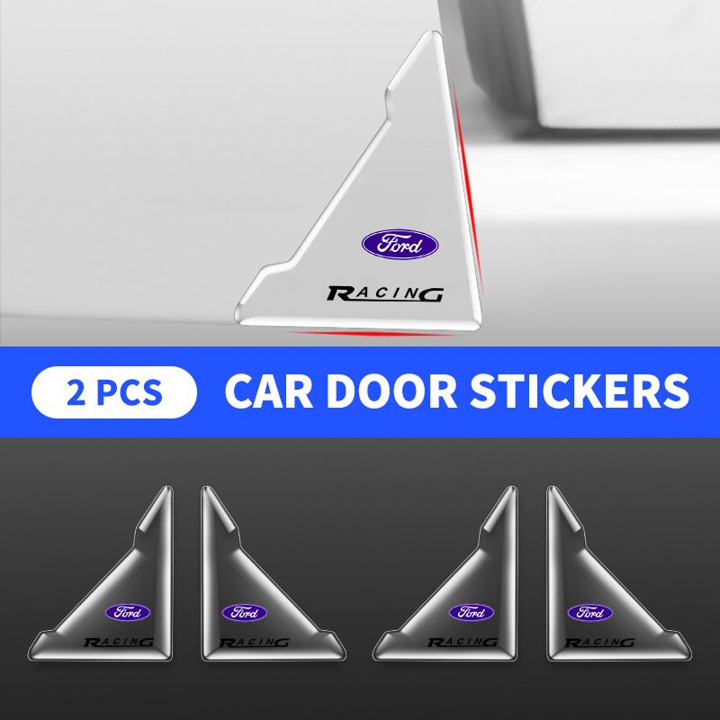 2 шт. Угловые накладки на двери автомобиля от столкновений, прозрачные силиконовые защитные накладки для Ford ST FOCUS 2 3 Mondeo Fiesta Kuga MK2 MK3 MK4