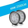 Pair 4.5Inch 9Led 45W 6500K Aluminum Round Led Work Light Fog Driving Lamp Offroad Suv Spotlight Bar Boat
