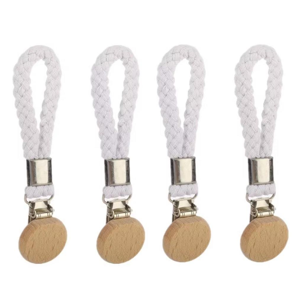 4Pcs Braided Small Woven Rope Clamps Wear-resistant Hand Towel Hanger Towel Hanging Clips  Laundry