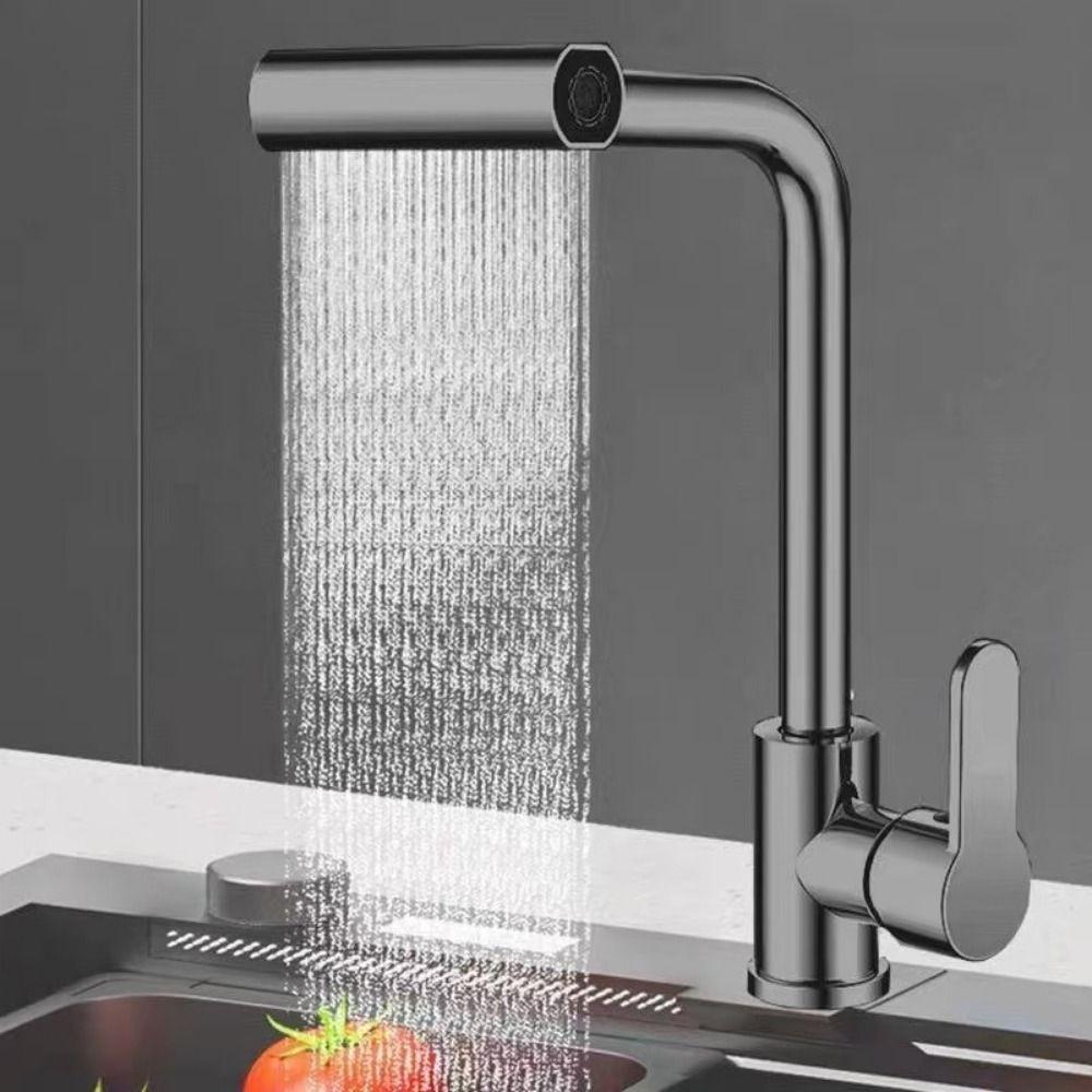 Multi-angle Rotating Waterfall Kitchen Faucet 360°Rotating Swing Arm Faucet Kitchen
