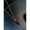 Organic Silver Necklace_ Black Tourmaline Organic Raw Stone Black Tourmaline Silver Necklace