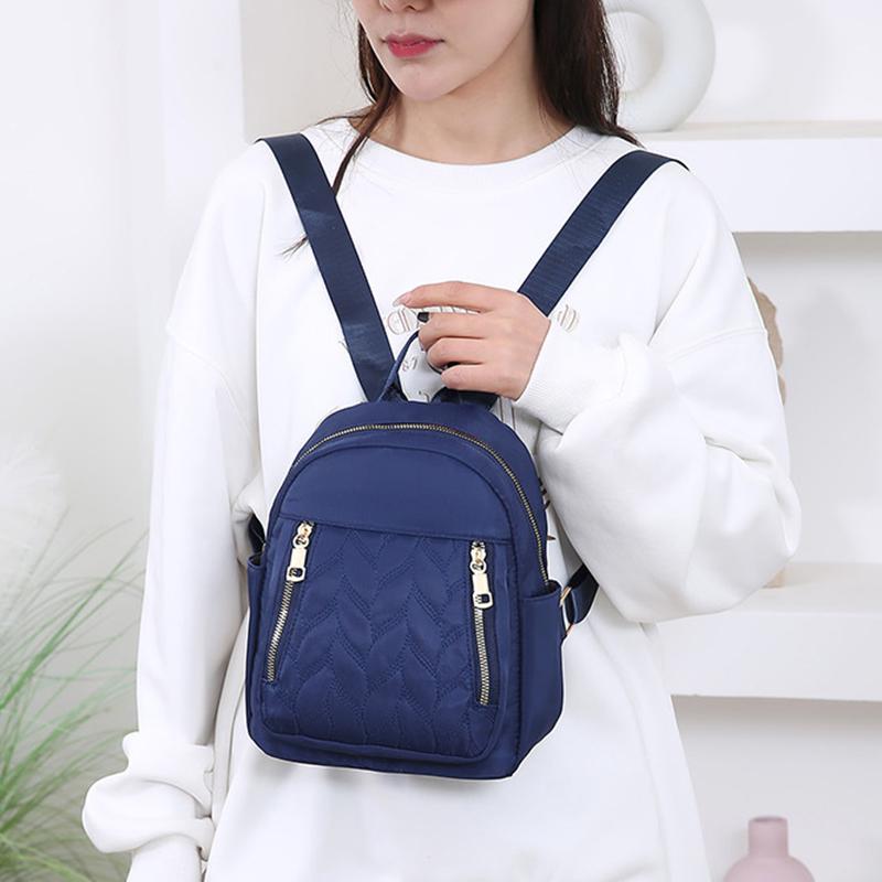 Высококачественный нейлоновый городской модный женский рюкзак большой вместимости на молнии в минималистичном повседневном стиле для студентов