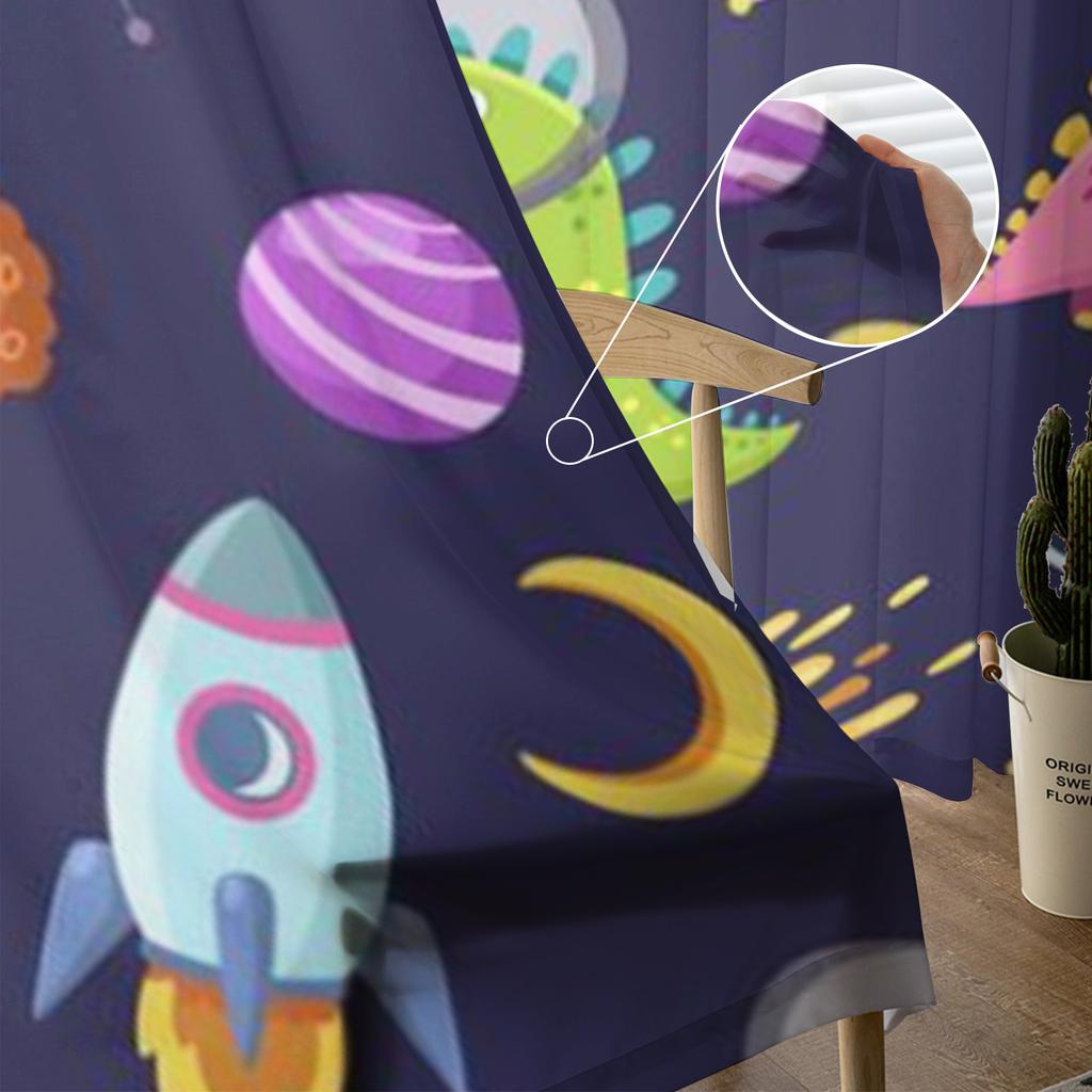 Космический корабль ракета динозавр луна прозрачные шторы для гостиной прозрачный тюль занавеска для окна спальня кухня декор вуаль шторы