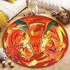 Potdemiel Pokemon Charizard Печать Круглый Ковер Гостиная Спальня Стол и Стул Диван Детская Комната Декоративный Ковер