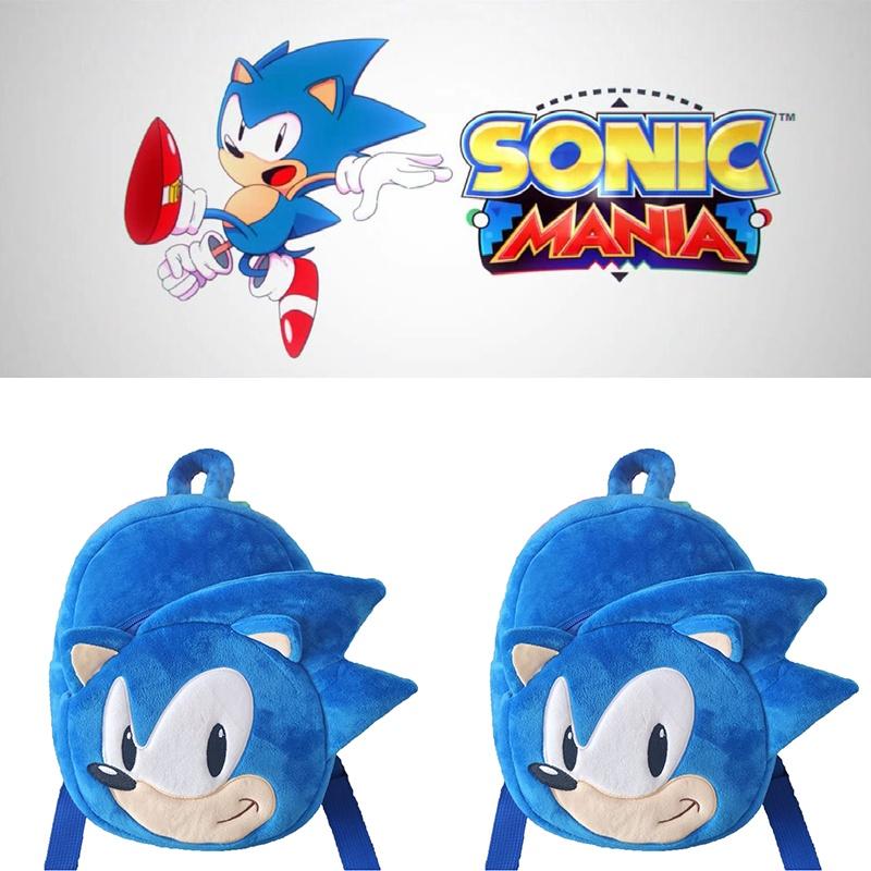 Supersonic Sonic Hedgehog Backpack Adorable Plush Schoolbag For Kids
