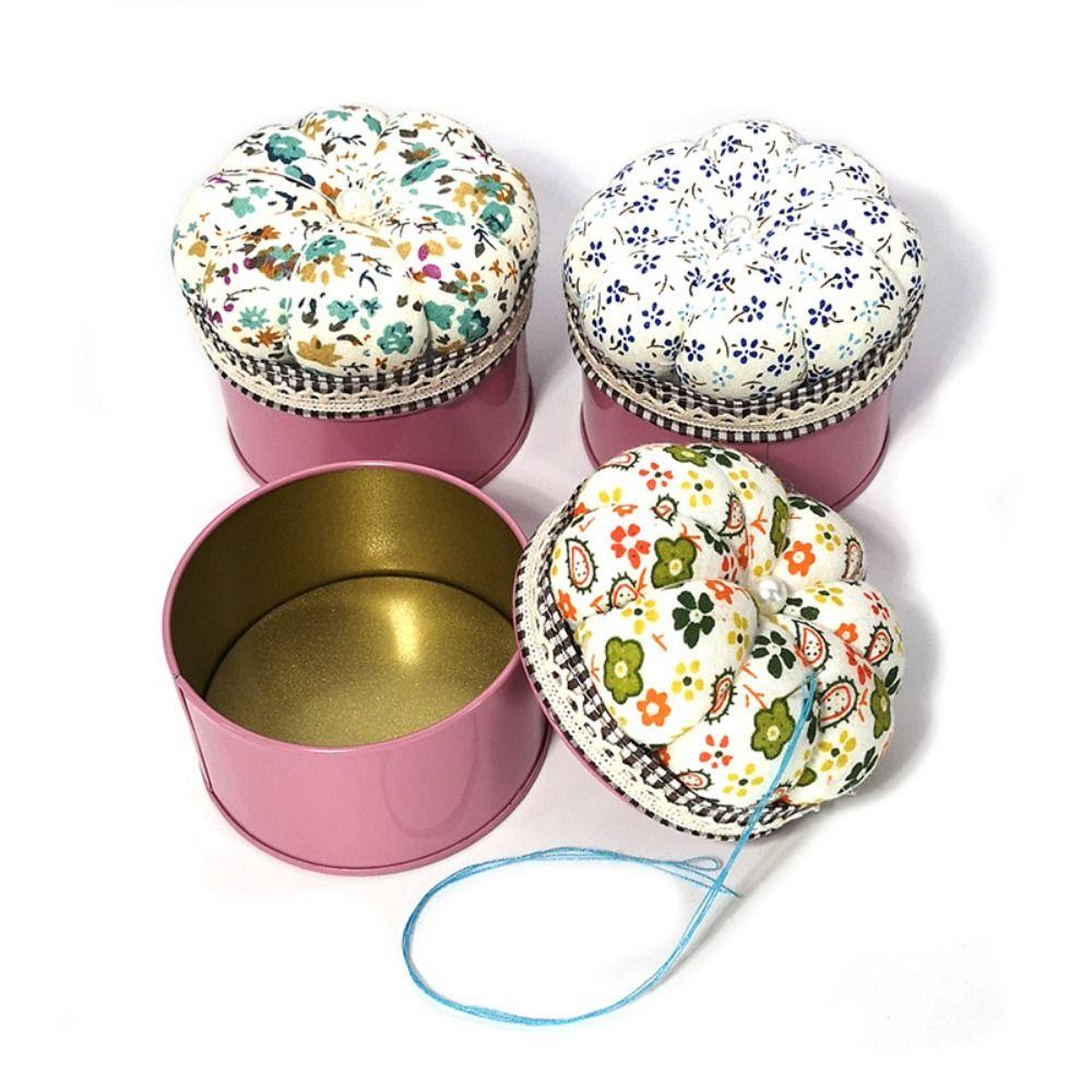 Pumpkin Shap Sewing Pin Cushion Button Storage Needle Holder  Sewing Embroidery Accessories