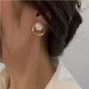 Imitation Pearl Earrings For Women Gold Color Round Stud Earrings Fashion Jewelry Gift