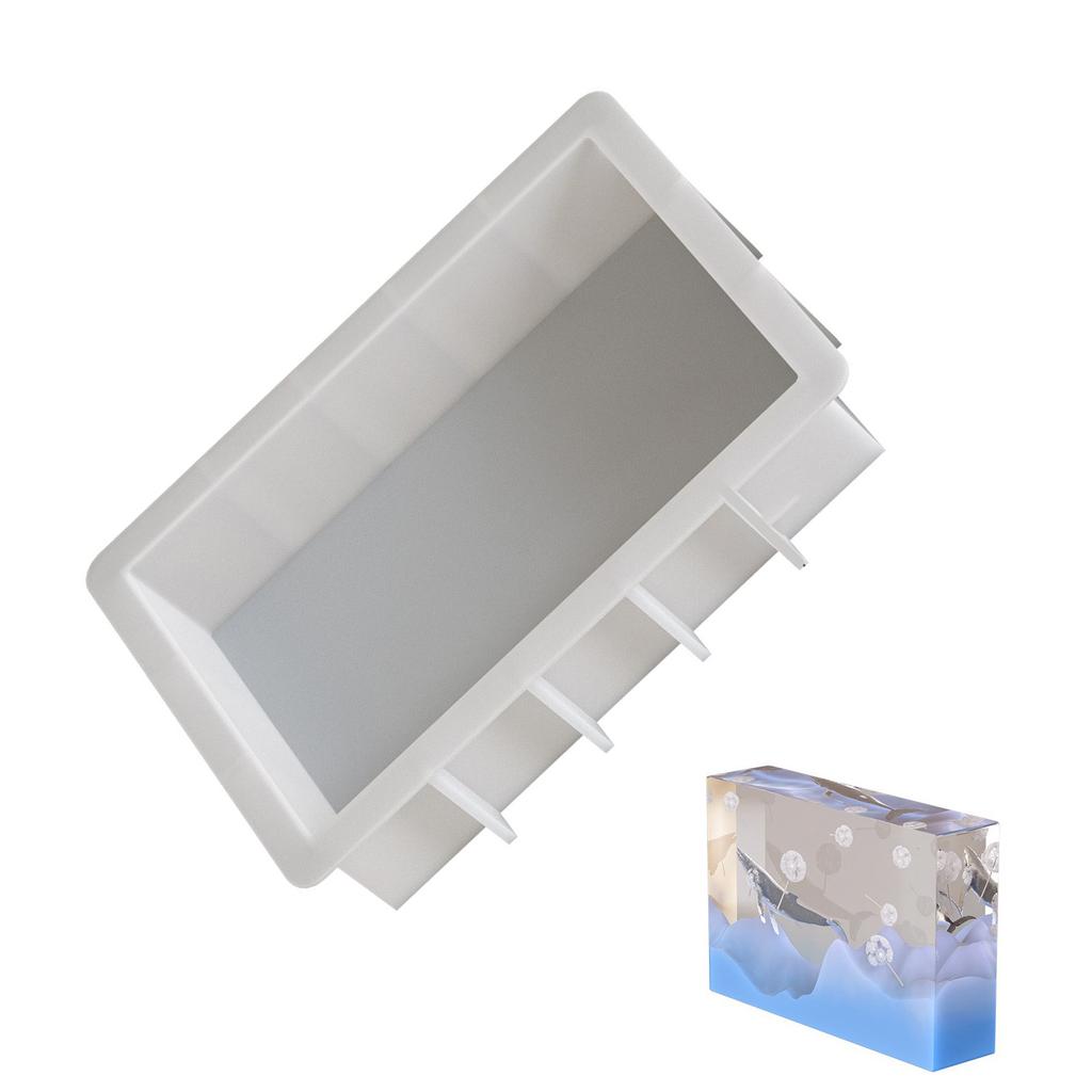 Силиконовая прямоугольная форма ручной работы для работы с эпоксидной смолой, силиконовые формы большого размера для изготовления 3D-декора и подарков