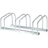 Bike Stand Parking Rack Floor or Wall Mount Bicycle Cycle Storage Locking Stand (3 Racks, Silver)