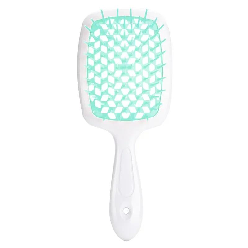 Mesh Hollow Comb with Pvc Box Massage Comb Straight Hair Styling Brush Hairdressing Quick Drying of Hair Blowing Barber Brush