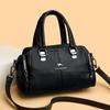 Women's Soft Leather Locomotive Bag Shoulder Bags Large Capacity Bag