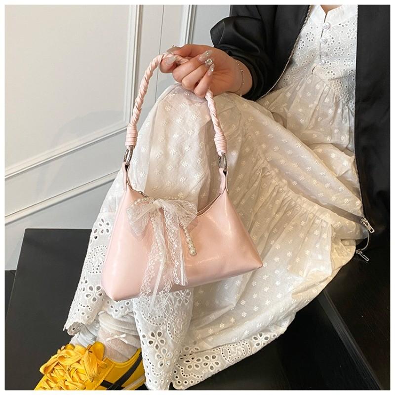 IELGY Korean Version Simple All-Match Commuter Shoulder Casual Bow Underarm Bag