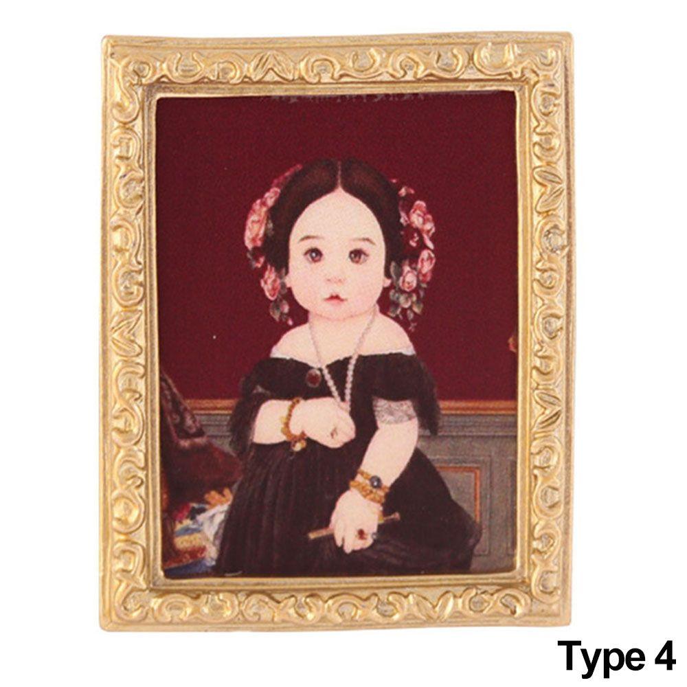 Сцена Модель Мини Мебель Кукольный домик Масляная живопись Настенная роспись Аксессуары для кукол Миниатюрные картинки