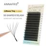 5D W Shape Eyelash Extension Handmade 12line/Tray Premade Volume Fans Clover W Lashes
