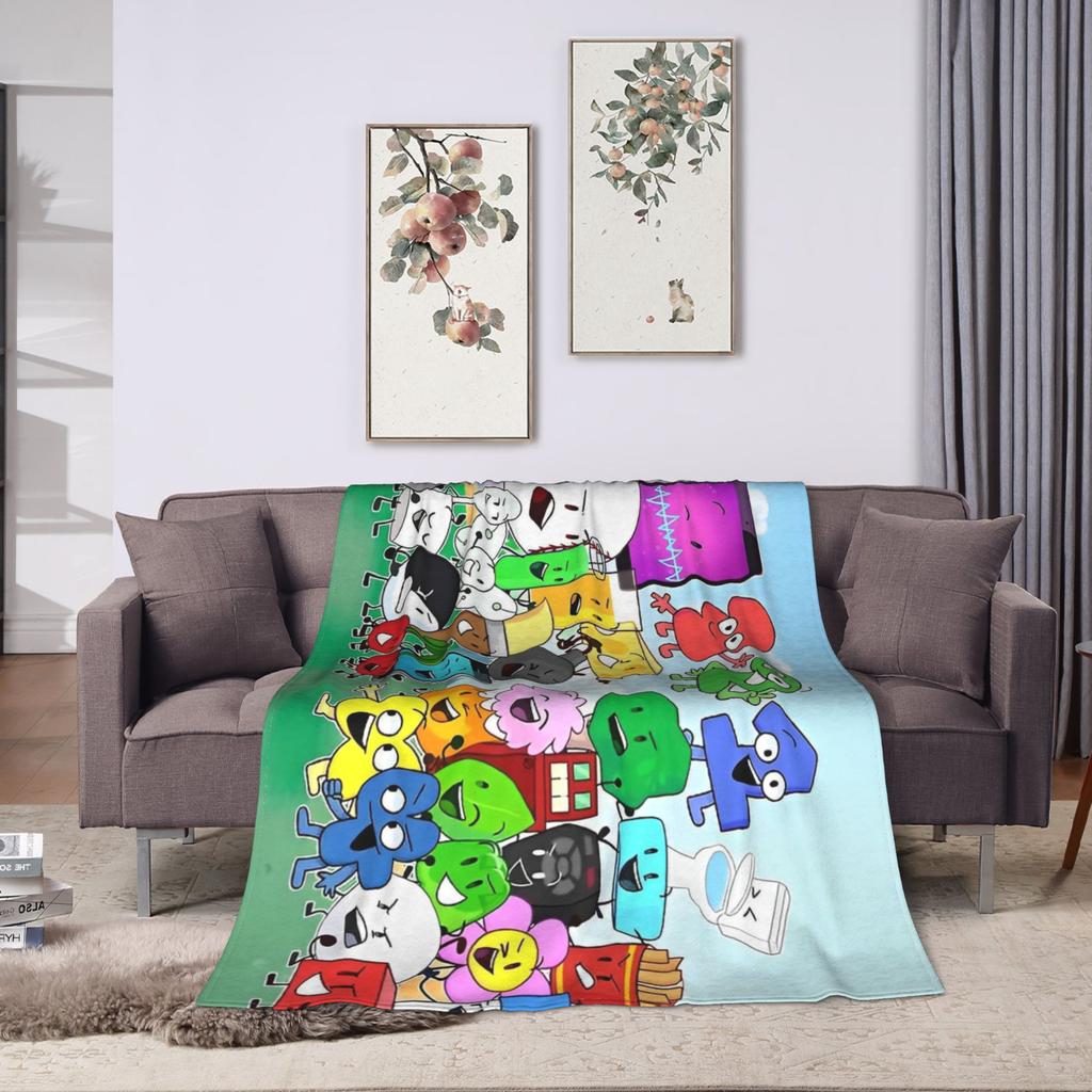BFDI Inanimate Insanity Blankets Fleece Summer Portable Warm Throw Blankets for Sofa Office Bedding Throws