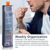Compartmented Weekly Pill Box 7 Compartments Dustproof Moisture-proof See-through Cover Pocket Size Business Trip Outdoor Travel Pill Container Tablet