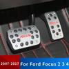 Чехол для автомобильных педалей для Ford Focus 2 3 4 MK2 MK3 MK4 2007-2016 2017, педаль акселератора топлива, педаль тормоза, аксессуары для педалей сцепления