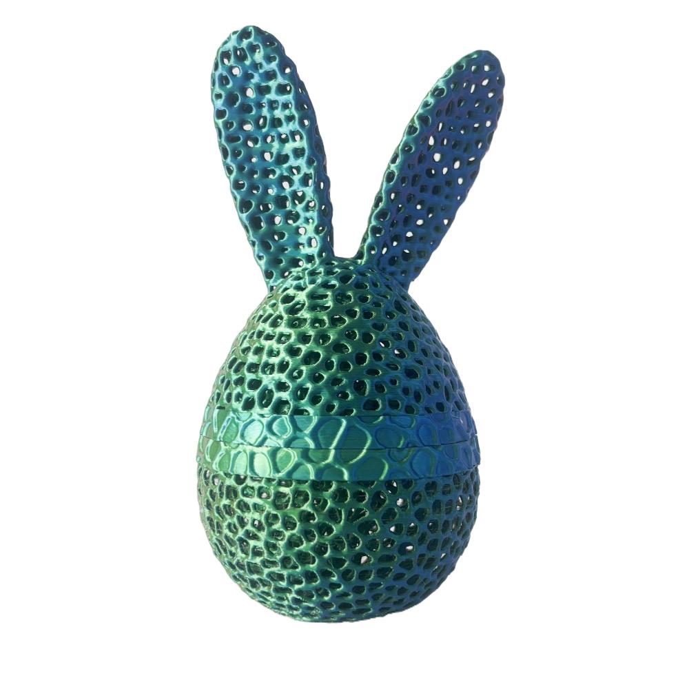 Handmade Easter Bunny Egg Printed Toy 3D Printed Easter Eggshell Statue Easter Eggs Figurines  Desk
