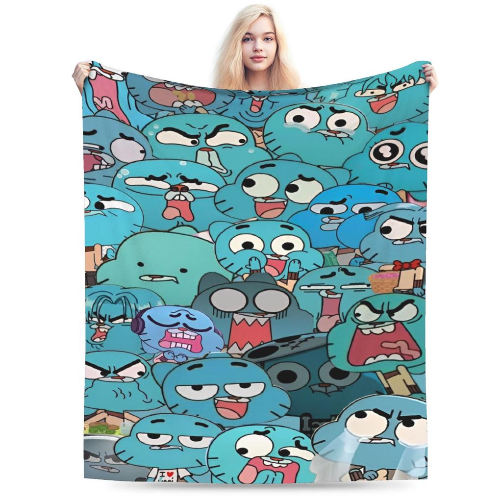 The Amazing World of g-Gumballs Blankets Fleece Multifunction Super Soft Throw Blankets for Bedroom Rug Piece
