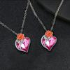 Ожерелье с подвеской в ​​виде розы в форме сердца, женский ювелирный подарок