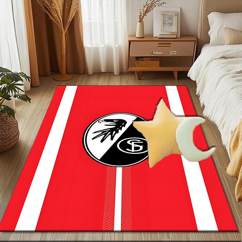 Eagle Symbol Frei-burg Football Rug for Living Room, Game Rooms, Office, Bedroom, Office Floor Mat Playful Design, fan gifts Christmas decor